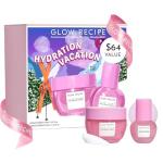 Glow Recipe Hydration Vacation Skincare Set - Plum Plump Hyaluronic Acid Moisturizer + Face Serum - Made with Antioxidant Plum & Vitamin B5 to Repair Skin Barrier and Improve Hydration (2 Count)