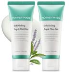 MOTHER MADE LHA Green Tea Exfoliating Aqua Peel Gel, Pore Care, Gentle Facial Exfoliator, Dead Skin Remover, Natural Cellulose for Peeling, Vegan, Korean Skincare, 2 Pack (100ml / 3.38 fl.oz)