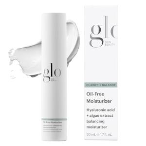 Glo Skin Beauty Oil Free Moisturizer - Lightweight Moisturizing Face Cream Powered by Hyaluronic Acid & Algae Extract for a Balanced, Conditioned & Clear Complexion