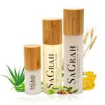 SaGrah Beauty Facial Skincare Set, Brightening, Firming, Hydrating, Natural, Vegan, Cruelty-Free 3 pc Skincare Set, Anti-Aging Milk Oil Cleanser, Hydrating Mist, Anti-Aging Serum