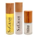 SaGrah Beauty Facial Skincare Set, Brightening, Firming, Hydrating, Natural, Vegan, Cruelty-Free 3 pc Skincare Set, Anti-Aging Milk Oil Cleanser, Hydrating Mist, Anti-Aging Serum