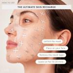 LEMON & BEAKER Brightening Face Masks Pack of 5 - Vegan Korean Face Mask & Microcurrent Gel Sheet Skin Care - Manuka Essential Oil, Hyaluronic Acid & More Potent Botanical Skin Brightening Gel Complex