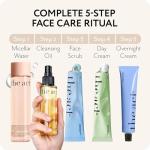 THE ACT 5-Step Face Care Set – Gift Set for Her Women Mom Wife Girlfriend – Micellar Water Cleansing Oil Face Scrub Day Cream Overnight Cream – Luxury Beauty Set - Birthday, Christmas , Vegan