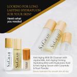 SaGrah Beauty Facial Skincare Set, Brightening, Firming, Hydrating, Natural, Vegan, Cruelty-Free 3 pc Skincare Set, Anti-Aging Milk Oil Cleanser, Hydrating Mist, Anti-Aging Serum