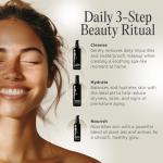 Loïs Lee 3-Step Beauty Ritual Skin Care Set – Cleansing Oil, Hydrating Essence & Beauty Oil – Waterless, Fragrance-Free, 100% Natural, & Vegan Facial Kit – 3-Month Set