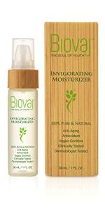 Biovaj Invigorating Moisturizer-Anti-Aging Moisturizer for wrinkles & Finelines, Deep Hydration, Primer, Nourishing, Firming, 100% Natural Botanical skincare, Vegan, Cruelty Free, Clinically Tested