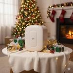 QUBI 5 Liter Mini Fridge, Compact Beauty Refrigerator for Skincare, Makeup, Cosmetics Storage