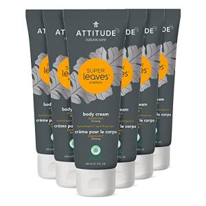 ATTITUDE Body Cream, EWG Verified Moisturizer, Vegan Moisturizing Products For Dry Skin, Dermatologically Tested, Ginseng and Grapeseed Oil, 8 Fl Oz (Pack of 6)