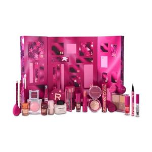 Revolution Makeup Advent Calendar 2025, 24-Piece Beauty Gift Set for Lips, Eyes, & Face, Features Essential Cosmetics & Tools, Vegan & Cruelty-Free