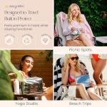 Metallic Silver Waterproof Makeup Bag in Vegan Leather