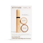 ATTITUDE Oceanly Brown Makeup Set, EWG Verified Eyeshadow and Lash Serum Infused Mascara, Vegan Beauty, Set of 3 Products