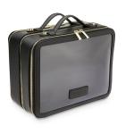 ETOILE - Large Twin Cosmetic Case Black - Dual Compartment Cosmetic Beauty Organizer & Toiletry Case