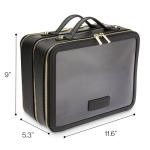 ETOILE - Large Twin Cosmetic Case Black - Dual Compartment Cosmetic Beauty Organizer & Toiletry Case