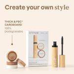 ATTITUDE Oceanly Brown Makeup Set, EWG Verified Eyeshadow and Lash Serum Infused Mascara, Vegan Beauty, Set of 3 Products