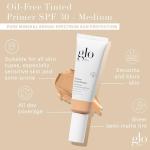 Glo Skin Beauty Oil-Free Tinted Primer SPF 30 - Mineral Makeup for Face, 4-in-1 Foundation Primer, Sheer Coverage, Skincare & Sunscreen With Broad Spectrum UVA/UVB Protection (Medium), 1.7 Fl Oz