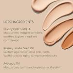 INIKA Organic BB Cream Foundation - Vegan Makeup with Hydrating Prickly Pear, Jojoba, and Pomegranate Seed Oil - Lightweight Glow for Balanced Skin Tone, Tan, 1 fl oz