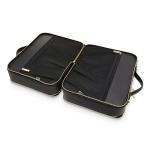 ETOILE - Large Twin Cosmetic Case Black - Dual Compartment Cosmetic Beauty Organizer & Toiletry Case
