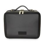 ETOILE - Large Twin Cosmetic Case Black - Dual Compartment Cosmetic Beauty Organizer & Toiletry Case