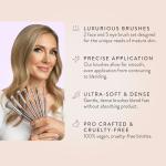 BK BEAUTY BRUSHES - ANGIE HOT & FLASHY Brush Set (7PC) - Viral Under-Eye Concealer, Eye Shadow, | Bronzer, Blush & Highlighter Makeup Brushes