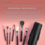 Sigma Beauty Makeup Brush Set – 7-Piece Travel Makeup Brushes for Flawless Application of Foundation Makeup, Blending, Contour, Eyeshadow & Brow Makeup – Compact & Stylish Carrying Case (8 pcs)