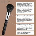 Sigma Beauty Makeup Brush Set – 7-Piece Travel Makeup Brushes for Flawless Application of Foundation Makeup, Blending, Contour, Eyeshadow & Brow Makeup – Compact & Stylish Carrying Case (8 pcs)