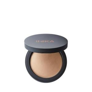 INIKA Organic Buildable Baked Mineral Foundation Compact Powder - Lightweight, Breathable Natural Base with Hydrating Squalane and Magnolia Bark Extract - Natural and Vegan Makeup, Strength, 0.28 oz