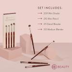BK BEAUTY - CORE LINE EXTENSION EYE SET (4PC) - Professional Eyeshadow Brush Set for Precise Makeup Placement & Blending | Premium Eye Makeup Brushes for Flawless Application