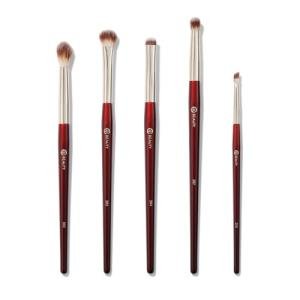 BK BEAUTY - BRUSH SET FOR HOODED OR SMALLER EYES (5PC) - Eyeshadow Brush Set for Blending, Smudging & Defining Eyeshadow and Eyeliner | Premium Eye Makeup Brushes for Precise Application