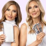 BK BEAUTY BRUSHES - ANGIE HOT & FLASHY Travel Brush Set with Pouch - Foundation Makeup Brushes - Brush for Liquid or Cream Foundations - Under-Eye Concealer | Bronzer, Blush & Highlighter Makeup Brush