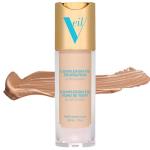 Veil Cosmetics Complexion Fix Liquid Foundation – Buildable Coverage – Water-Resistant, Hypoallergenic, Oil-Free, Cruelty-Free & Vegan – Lightweight & Brightening – Long Lasting (2N Light Neutral)
