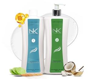 NK Professional Care Keratin Hair Straightening Treatment, Cream, for Sensitive Scalps, Vegan, Formaldehyde Free, 950ml, 32oz, Multicultural Hair