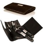 BellaTerra Cosmetics Nightlife Brush Set – 10-Piece Travel Compact Makeup Brush Kit – Vegan & Cruelty-Free with Soft Synthetic Bristles – For Foundation, Blush, Contour, Powder, and Eyeshadow