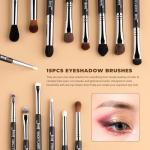 Jessup Makeup Brushes Set Professional 35pcs Premium Synthetic Labeled Make up Brush for Foundation Eyeshadow Concealer Contour Eyeliner Blush Powder and Eyebrow, Cruelty-Free, Black T342