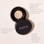INIKA Organic Mineral Powder Foundation with SPF 25 - Vegan Makeup, Natural Looking, Buildable Coverage, Flawless Radiance & Glow, Blemish Coverage, Cruelty Free, Sustainable Packaging, Trust, 8g