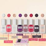 Christmas Nail Polish Dream Nails - Natural Nail Polish Base Coat Set – Natural Nail Polish Remover Wipes - NonToxic Nail Art | Vegan and Cruelty-Free Nail Paint (Pack of 9)