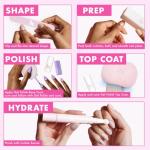 Olive & June Gel Mani System Set | Includes Nail Tools, Peel-Off & Gel Base Coats, Top Coat, LED Lamp, Cuticle Serum & The Poppy | Easy At-Home Mani Kit | 15-Free, Vegan, Cruelty-Free