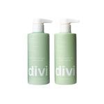 Divi Hydrating Shampoo and Conditioner Set for Women and Men - Gently Cleanses, Removes Scalp Buildup, Hydrates, and Nourishes Hair, Strengthens All Hair Types, Vegan, Cruelty-Free, 2 x 12 Fl Oz
