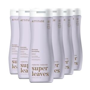 ATTITUDE Pregnancy Shampoo, EWG Verified, Dermatologically Tested, Plant and Mineral-Based, Vegan Maternity Products, Argan Leaf Extract, 16 Fl Oz (Pack of 6)