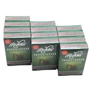 Reshma Beauty 30 Minute Henna Hair Color Infused with Organic Henna Lawsonia Inermis 100% Gray Coverage for Soft, Shiny Hair, Plant-Based Hair Dye—12.6 oz Pack of 12 (Burgundy)
