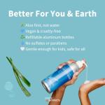 Plaine Products Eco-Friendly Shampoo and Conditioner - Rosemary, Mint, Vanilla - Sulfate Free, 16 oz (Refillable Bottles with Pumps)