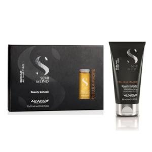 Alfaparf Milano Semi di Lino Cellula Madre Beauty Genesis and Smooth Multiplier Set for Frizzy Hair - Controls and Straightens Frizz for Healthy Hair - Protects and Enhances Cosmetic Color