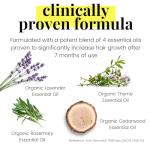 Vegan Mia USDA Organic Rosemary Oil for Hair Growth with Castor, Jojoba, Argan, Amla & More Deeply Hydrates & Intense Nourishment for Itchy Scalp, Stubborn Dandruff & Dry Scalp Treatment, 3 Pack