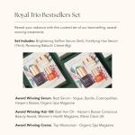 RANAVAT Royal Trio Travel Size Gift Set - Set Includes Brightening Saffron Face Serum, Renewing Bakuchi Face Cream & Fortifying Hair Serum - Clinically Tested Vegan Skincare & Haircare (3 Count)