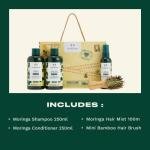 The Body Shop Sparkle & Shine Moringa Haircare Gift Set – Hydrating & Moisturizing Vegan Products for Shinier Hair – 4 Items