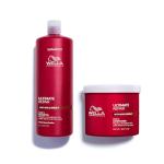 WELLA PROFESSIONALS ULTIMATE REPAIR Shampoo, Lightweight Cream Shampoo + Deep Nourishing Conditioner for Damaged Hair, Vegan Haircare, Formulated with Metal Purifier Technology, Liter Set