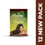 Reshma Beauty 100% Natural Organic Henna Powder for Hair with 7 Ayurvedic Herbs Indigo, Henna, Hibiscus, Amla, Shikakai, Ratanjot Roots & Bhilawa Nuts, Heena - 5.29 oz Each, Pack of 12 (Rouge)