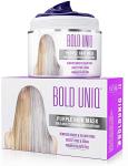 BOLD UNIQ Purple Hair Mask For Blonde, Platinum, Bleached, Silver, Gray, Ash & Brassy Hair & BoldPlex 3 Bond Restore Treatment and BoldPlex 6 Hair Serum Bundle - Cruelty Free and Vegan