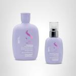 Alfaparf Milano Semi di Lino Smooth Sulfate Free Shampoo and Smoothing Cream Set for Frizzy Hair - Anti Frizz Hair Care to Revitalize, Protect, Smooth and Restore Shine