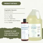 Nature Packaged Vegetable Glycerin Oil - 100% Pure Plant Based Glycerol for DIY Skincare, Hair Care, Soap Making & Cosmetics - Vegan Moisturizing Humectant for Lotions & Creams - USP Grade 4 Gallon