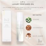 Sarah Maxwell Beauty LIV:2 Luxury Perfumed Oil for Women - 10ml Roll On Fragrance Oil with Metal Rollerball Applicator. Fresh, Fruity & Radiant Scent. Vegan, Paraben Free & Cruelty Free. Pack of 1